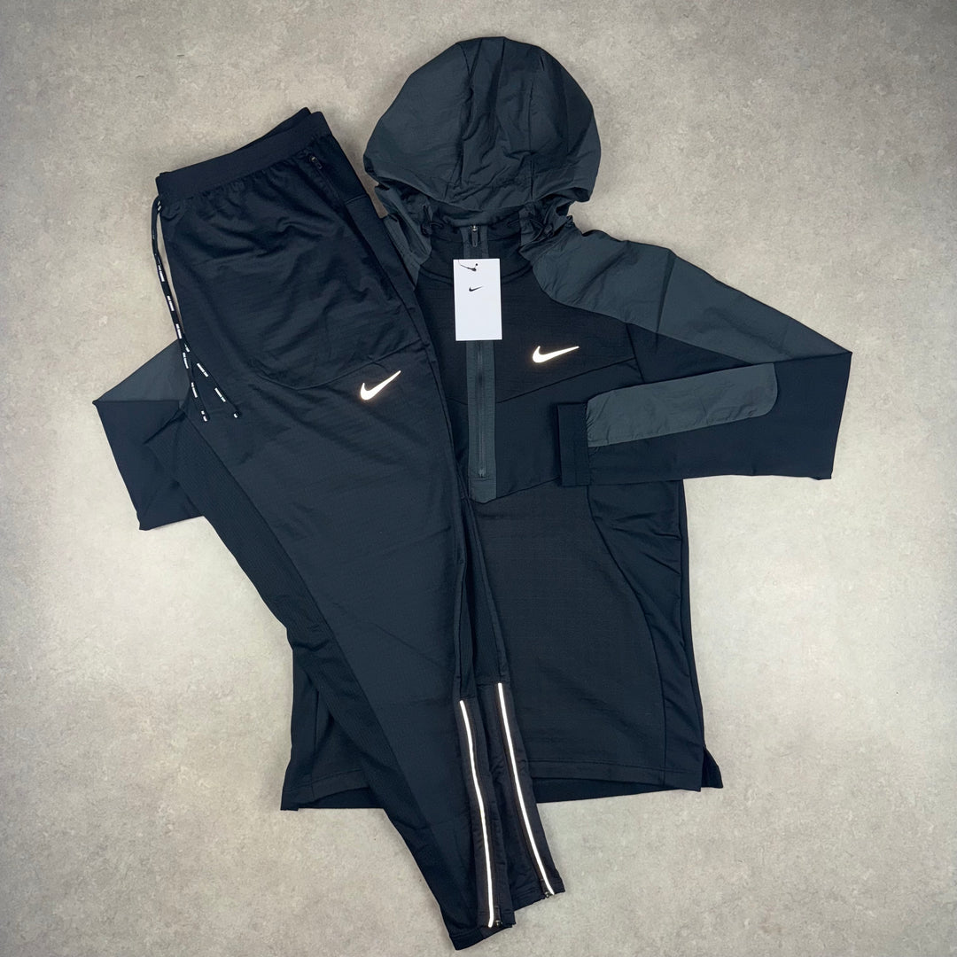 Nike Sphere Half-Zip Jacket x Phenom Pants Set - Black