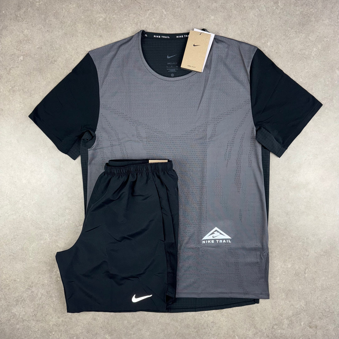 Nike Trail T-Shirt Set - Black/Grey