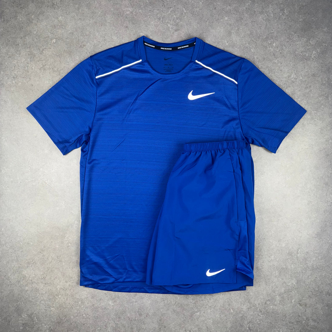 Nike Miler T-Shirt Set - Royal Blue