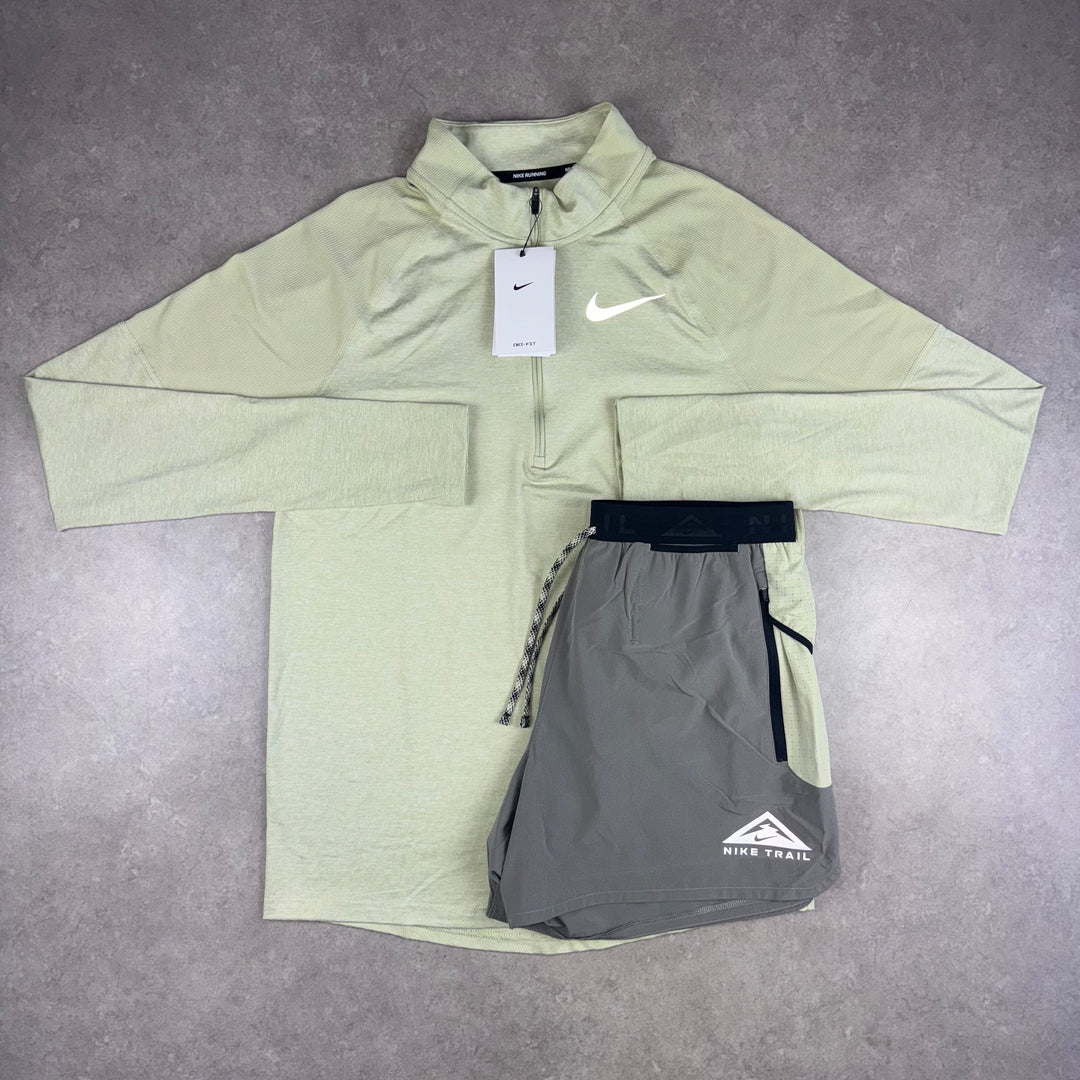 Nike Element Half-Zip x Trail Shorts - Olive Aura