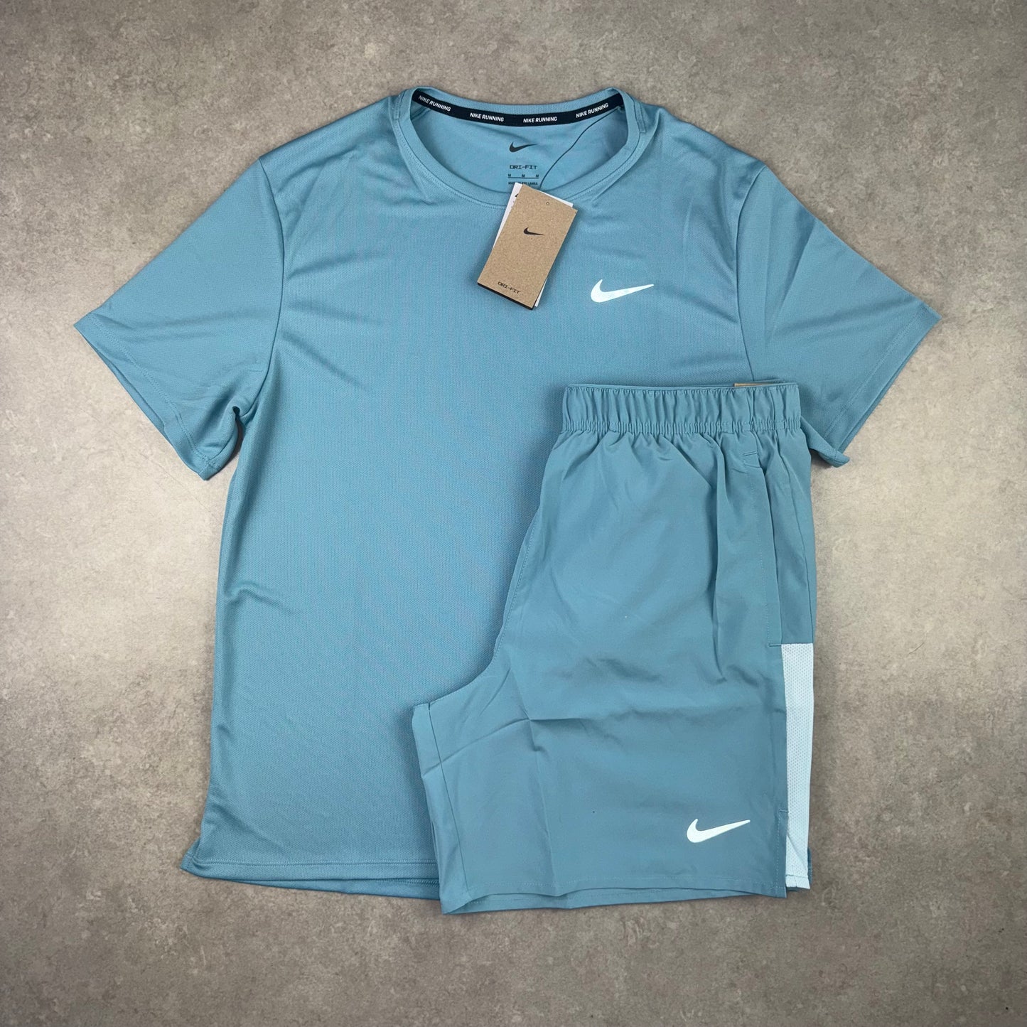 Nike Miler 3.0 T-Shirt Set - Denim Turquoise