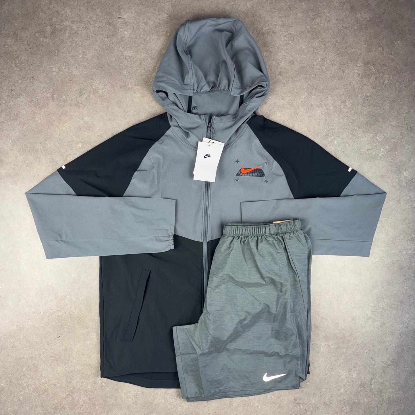 Nike Performance Jacket x Challenger Shorts Set - Grey