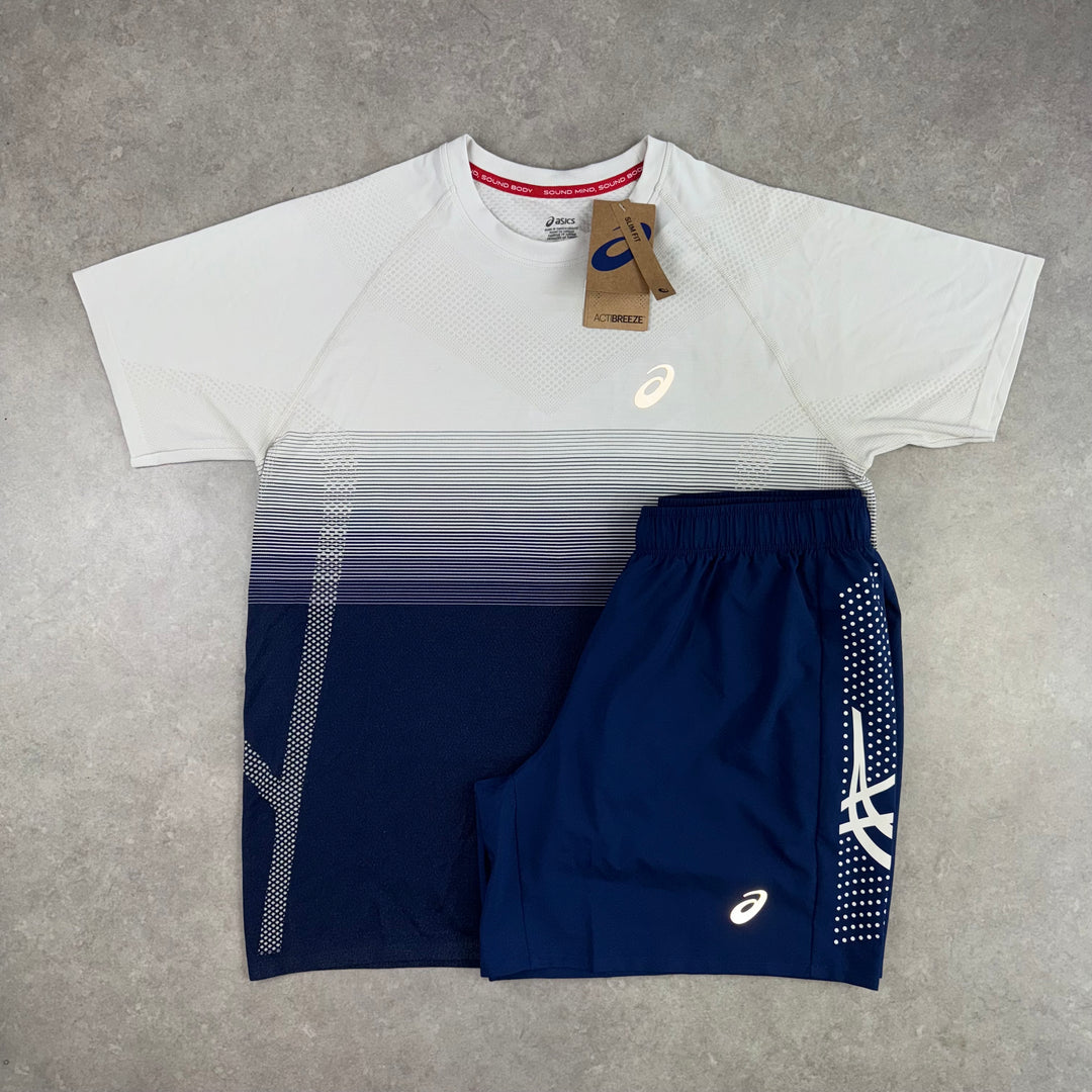 Asics Seamless T-Shirt x Icon Shorts Set - Blue