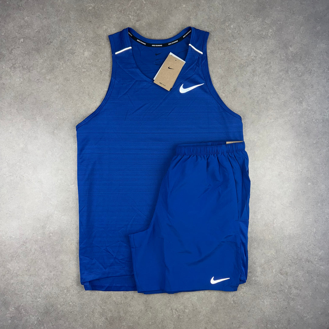 Nike Miler Vest Set - Royal Blue