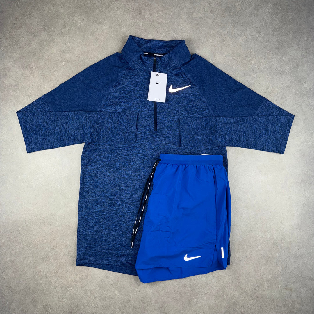 Nike Element Half-Zip x Flex Stirde Shorts - Blue