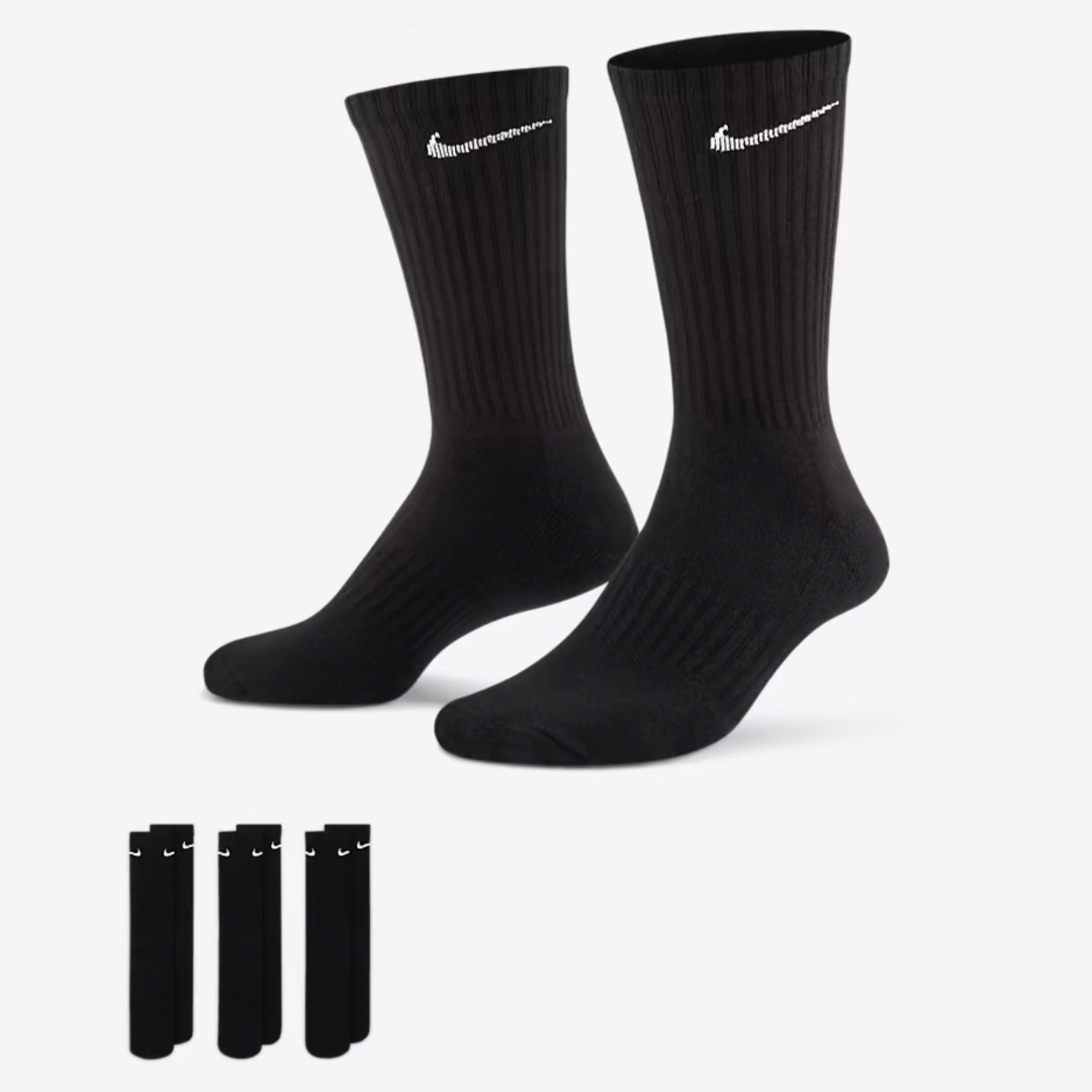 Nike Crew Socks (3 Pack) - Black