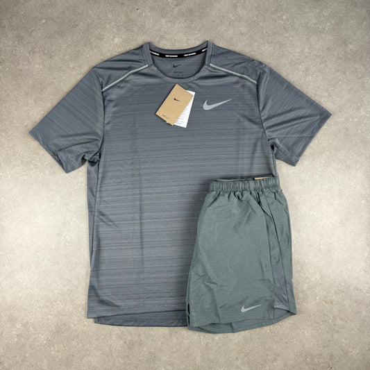 Nike Miler T-Shirt Set - Grey