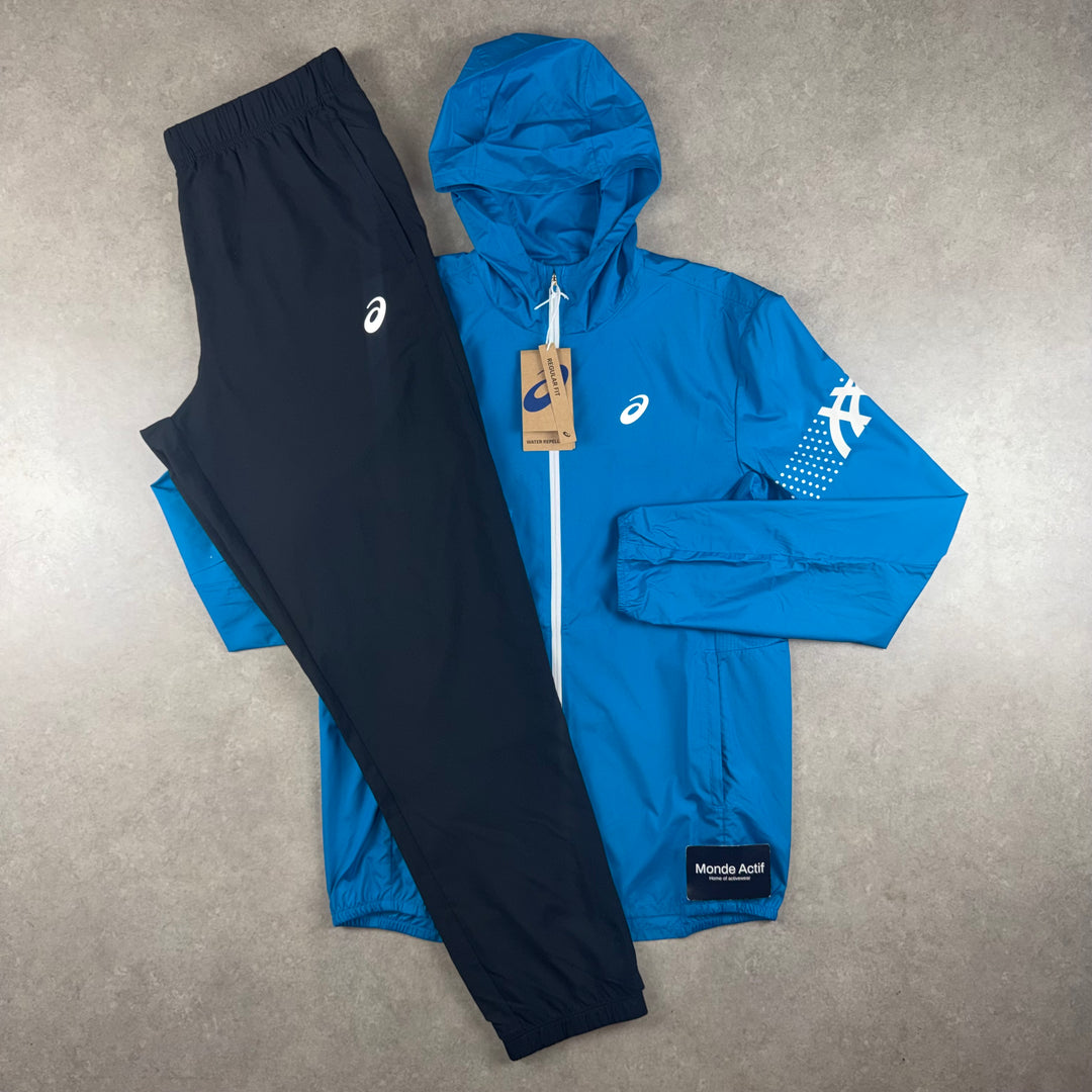 Asics Icon Jacket x Woven Pants - Aegean Blue/Black