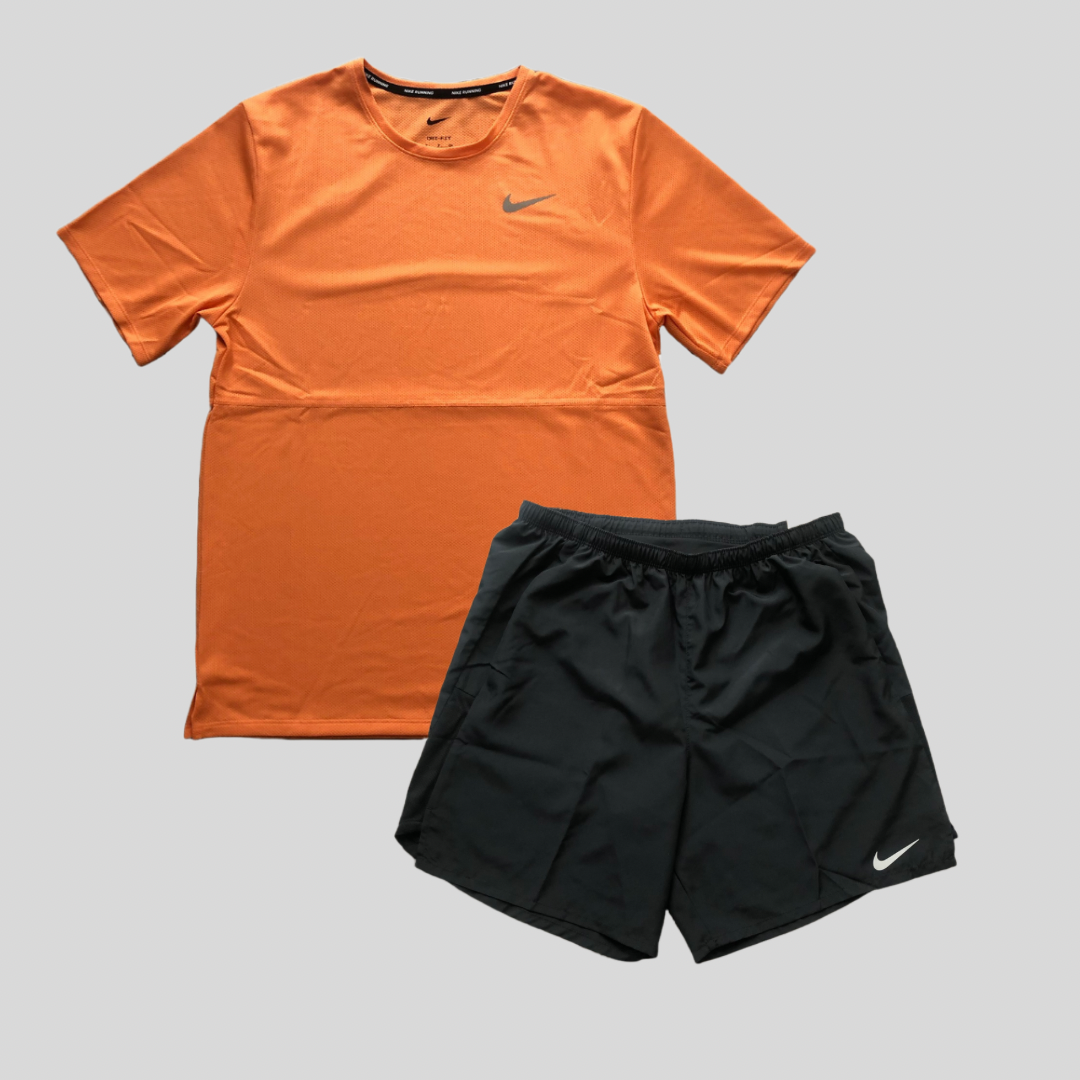 Nike Breathe T-Shirt Set - Orange