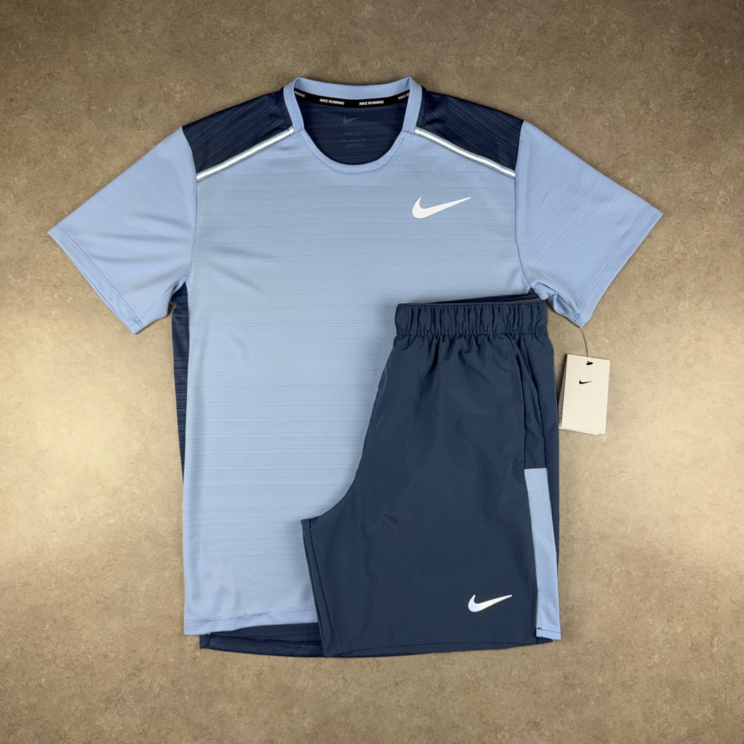 Nike Miler T-Shirt Set - Diffused Blue
