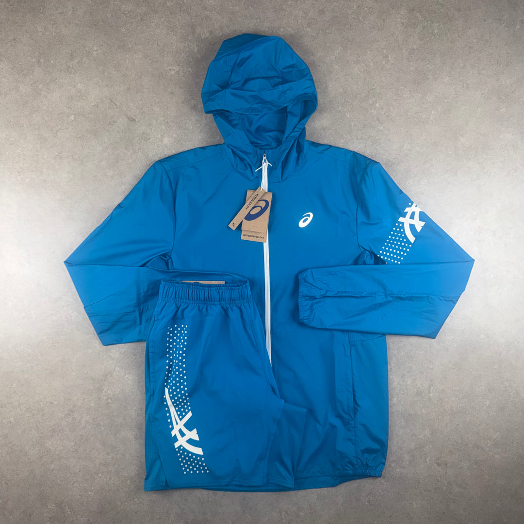 Asics Icon Jacket x Icon Shorts - Aegean Blue