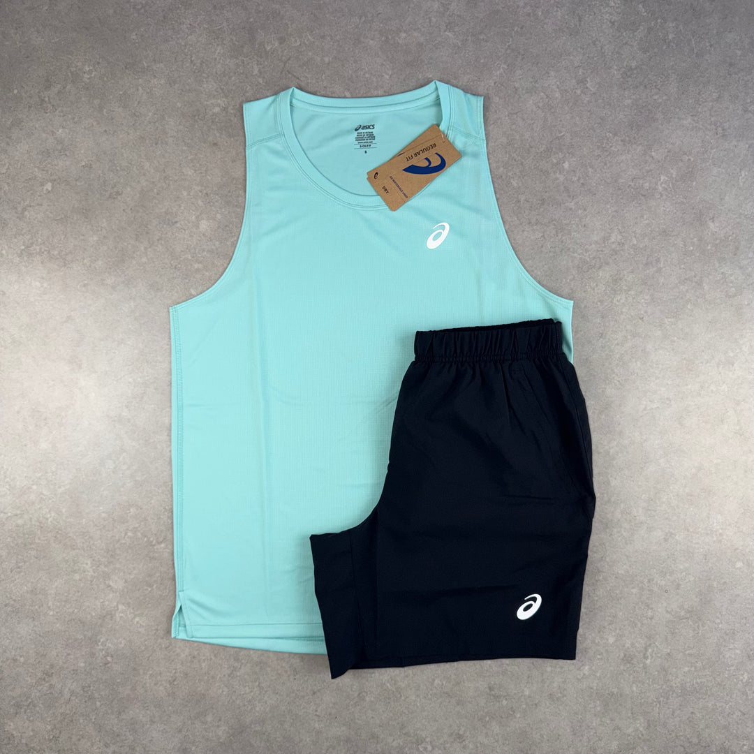 Asics Vest Set - Green Oasis/Black