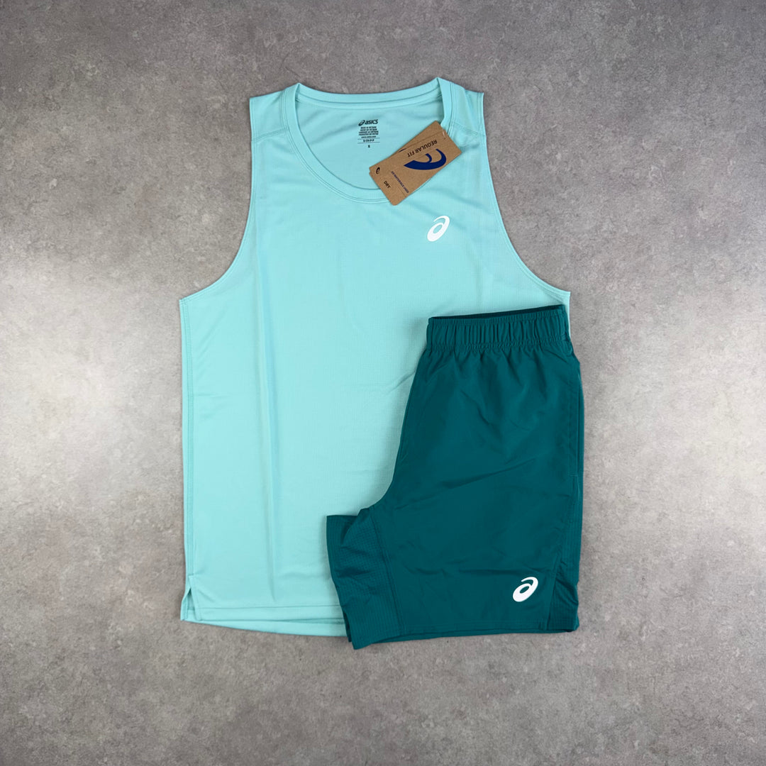 Asics Vest Set - Green Oasis/Teal