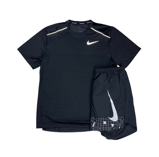 Nike Miler T-Shirt x Running Division Shorts Set - Black