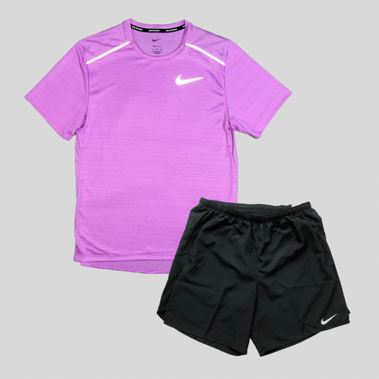 Nike Miler T-Shirt Set - Rush Fuchsia