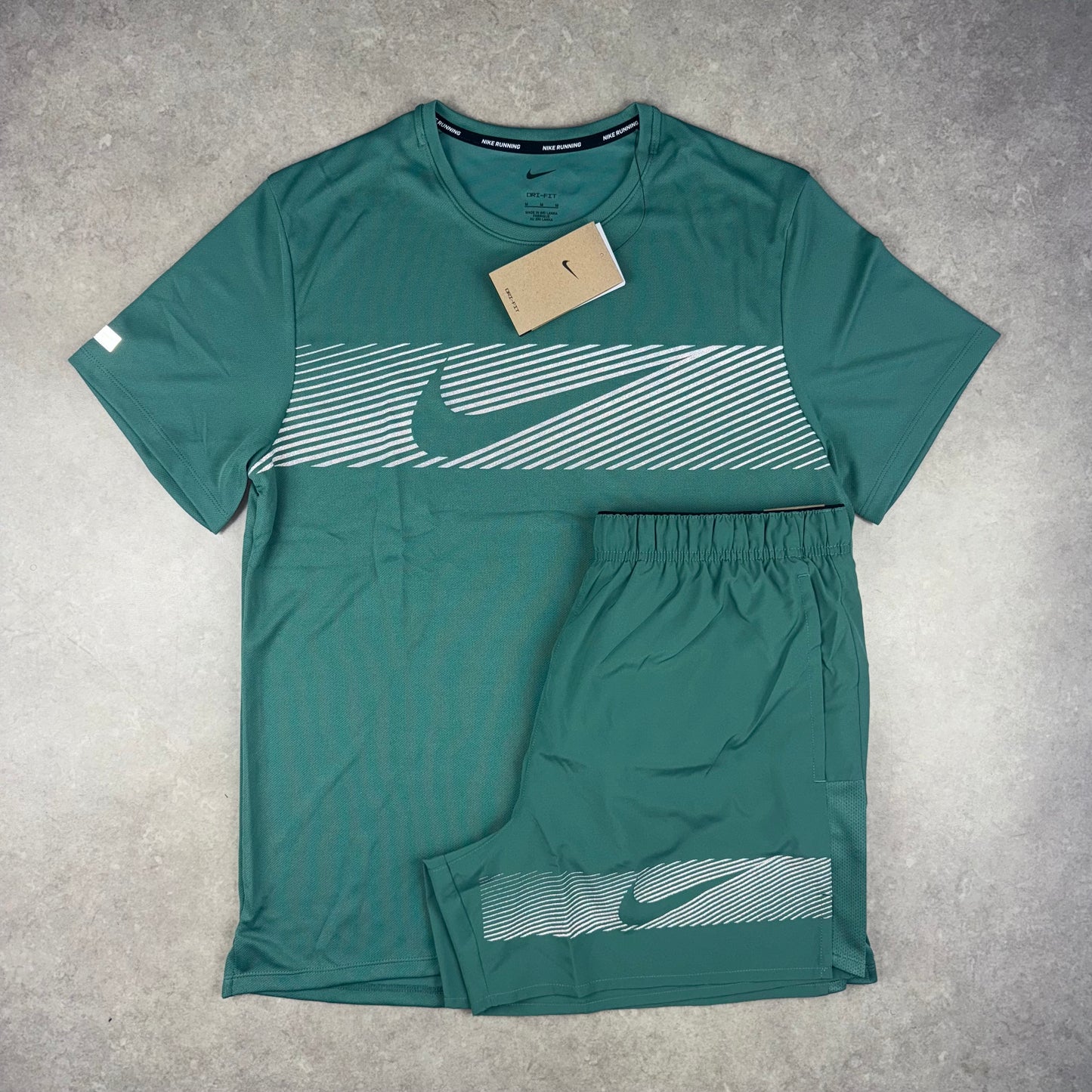 Nike Flash Miler T-Shirt Set - Bicoastal Green