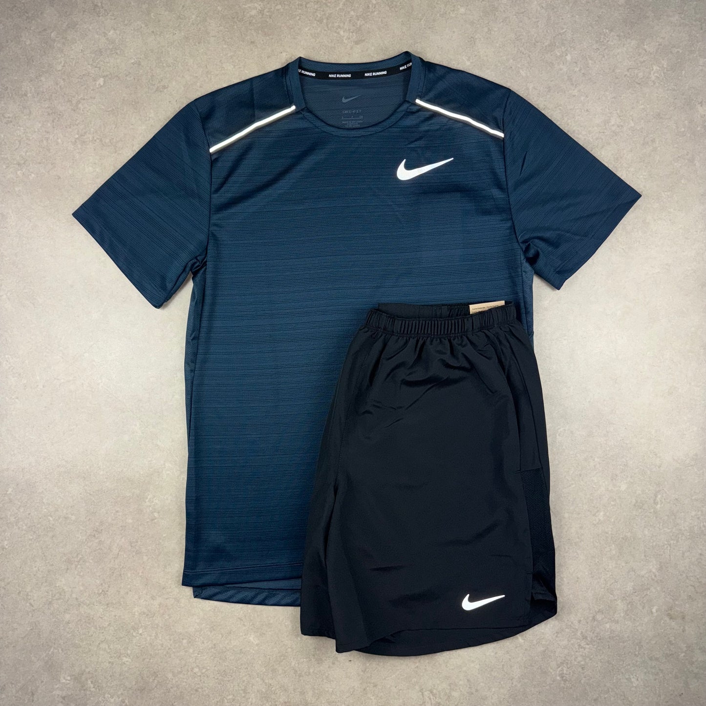 Nike Miler T-Shirt Set - Armoury Navy