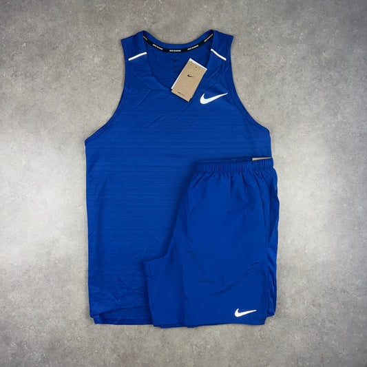Nike Miler Vest Set - Royal Blue