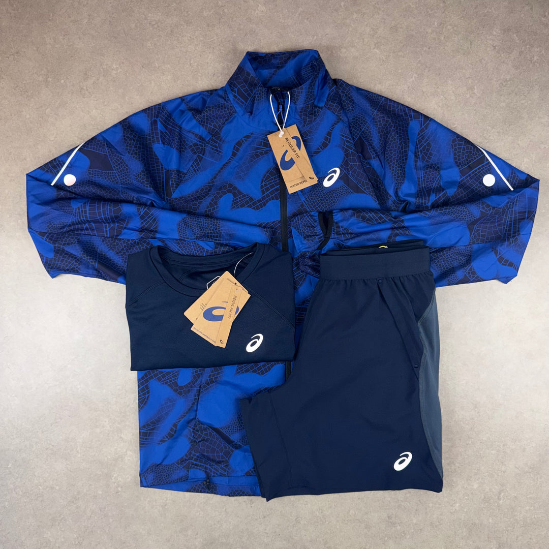 Asics Road Lite-Show 3 Piece Jacket Set - Dark Cobalt/Midnigt