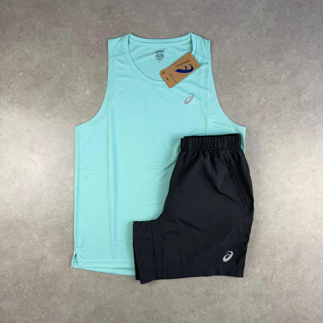 Asics Vest Set - Green Oasis/Grey