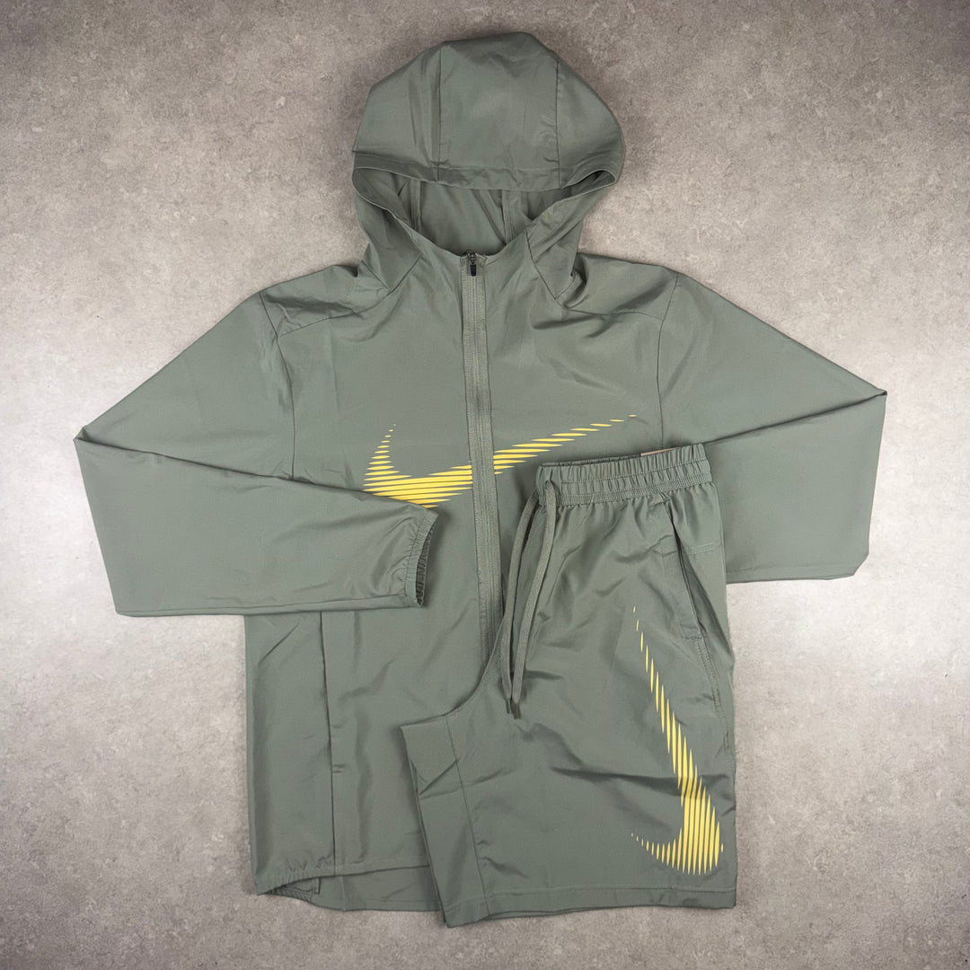 Nike Form Jacket x Short Sets - Khaki