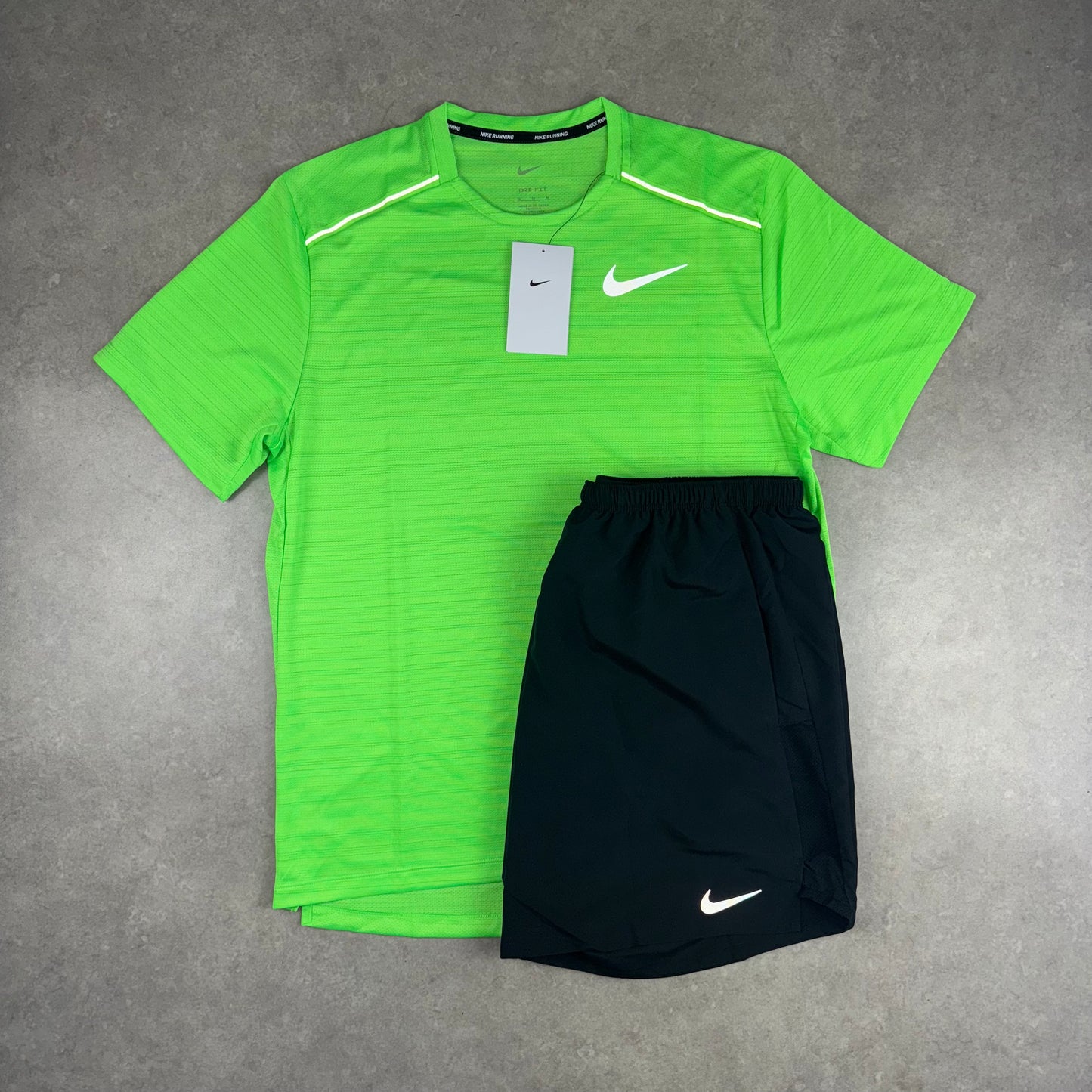 Nike Miler T-Shirt Set - Hyper Green