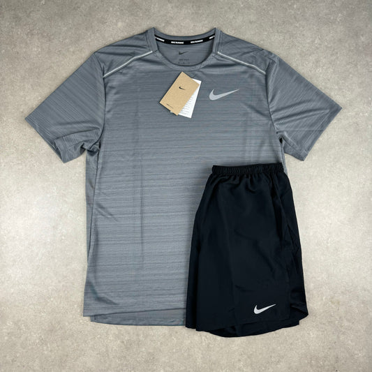 Nike Miler T-Shirt Set - Grey