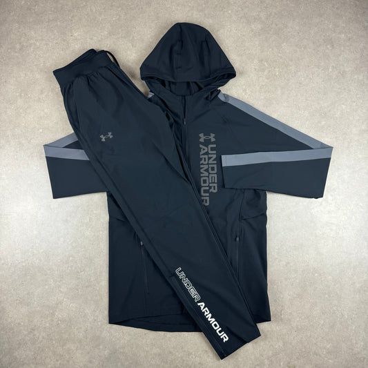 Under Armour Storm Hooded Tracksuit Set - Black