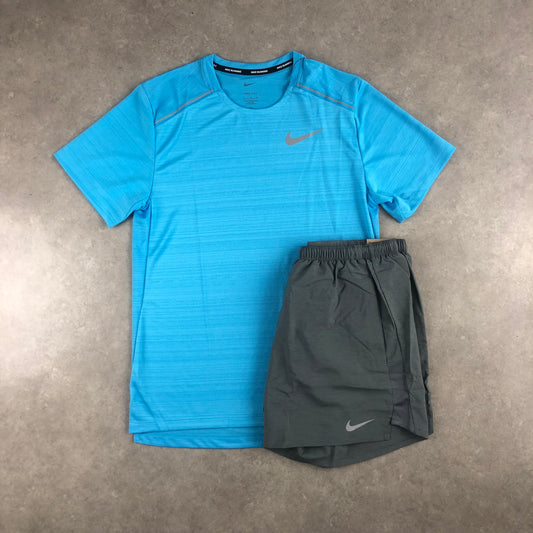 Nike Miler T-Shirt Set - Baltic Blue