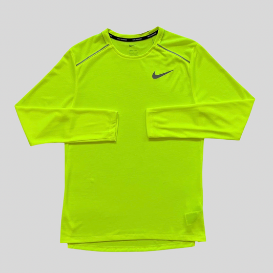 Nike Miler Long Sleeve T-Shirt - Volt