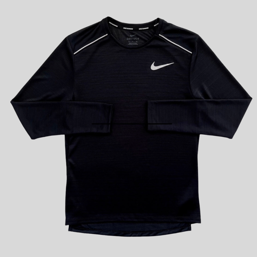 Nike Miler Long Sleeve T-Shirt - Black