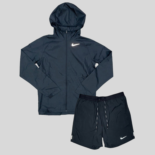 Nike Essential Jacket x Flex Stride Shorts Set - Black